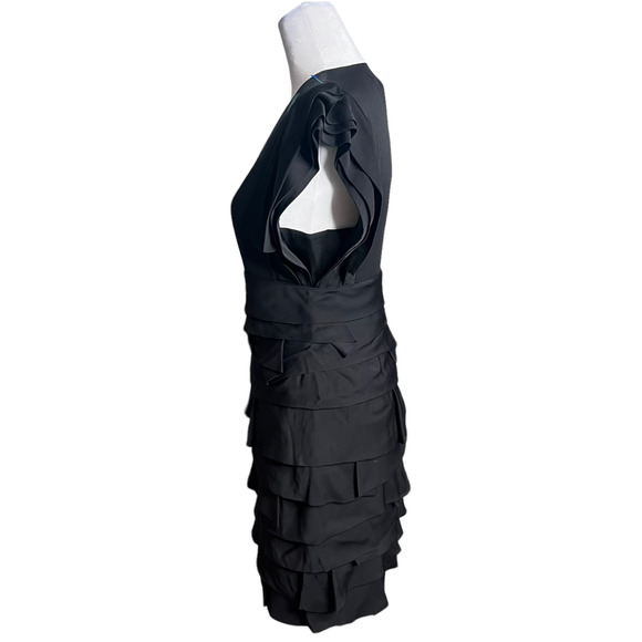 Robert Rodriguez Ruffle Zip Front Sleeveless Mini Dress sz 0 Bodycon - Picture 3 of 15
